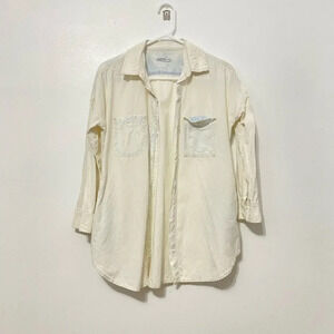 Gap - Oversized Tie Dye  Denim Shirt with Pockets